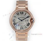 CRF Swiss Copy Cartier Ballon Bleu de 42mm Watch Rose Gold Diamond